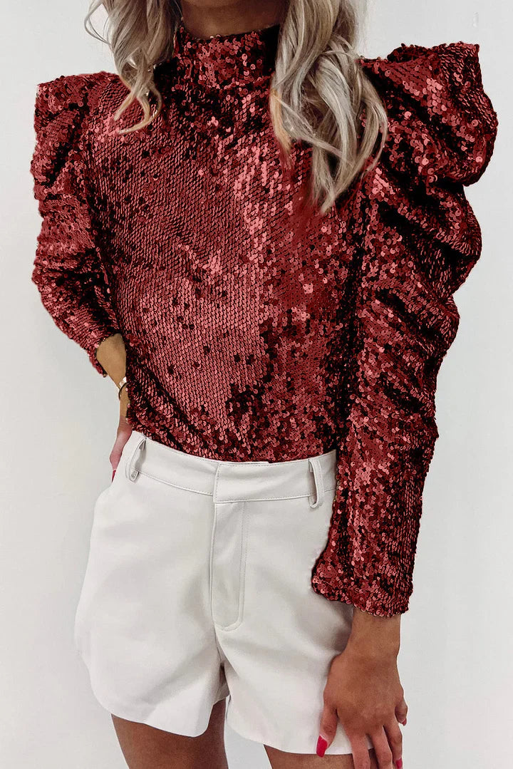 Levoire | Top Avec Blouse Scintillante Glamour Pour Femmes