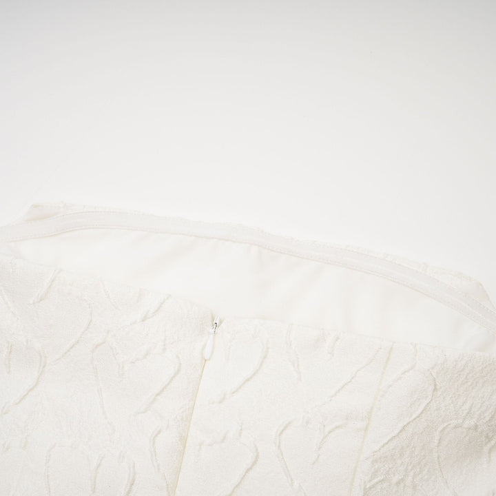 Levoire | Nœud De Ruban Blanc Robe Midi Brodée