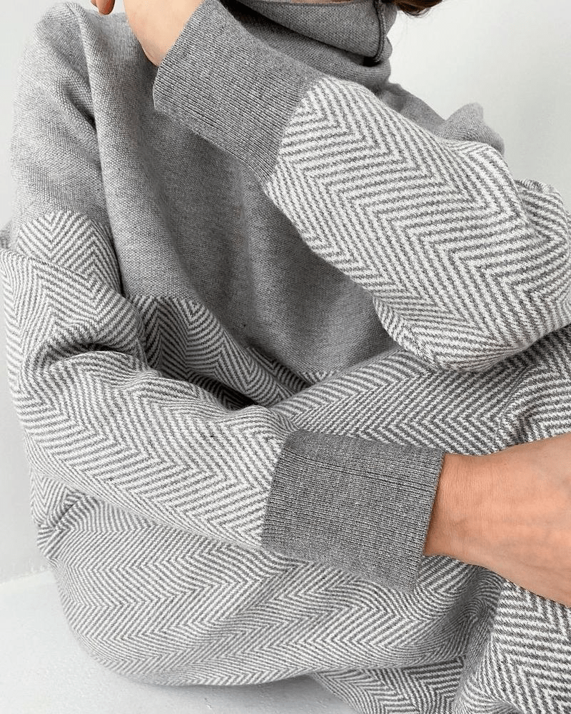 Levoire | Blouse À Col Montant À Manches Longues Avec Pantalon Large Ensemble À Deux Pièces