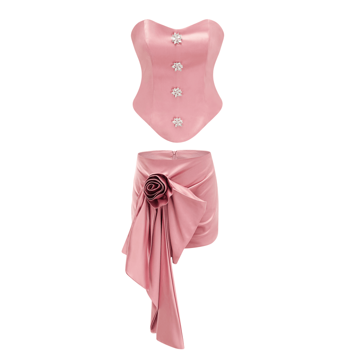 Levoire | Ensemble De Crop Top Et Jupe Detaillé