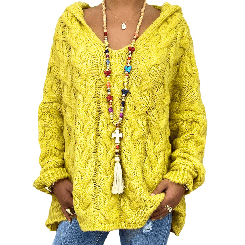 Levoire | Pull Femme Col Rond Élégant Confortable Jaune