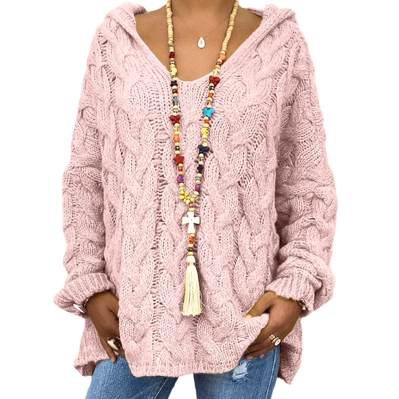 Levoire | Pull Femme Col Rond Élégant Confortable Rose clair