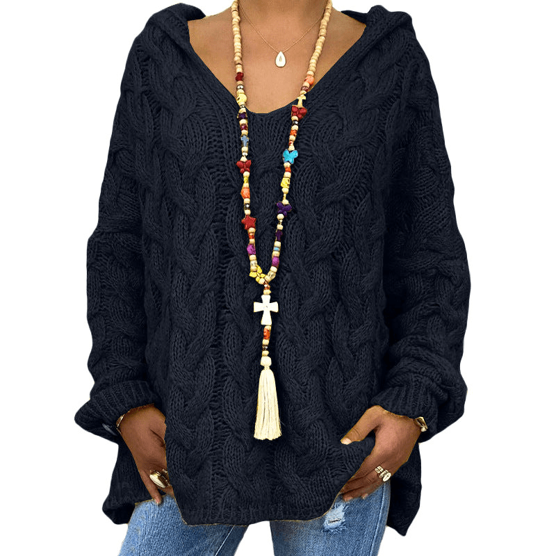 Levoire | Pull Femme Col Rond Élégant Confortable Noir