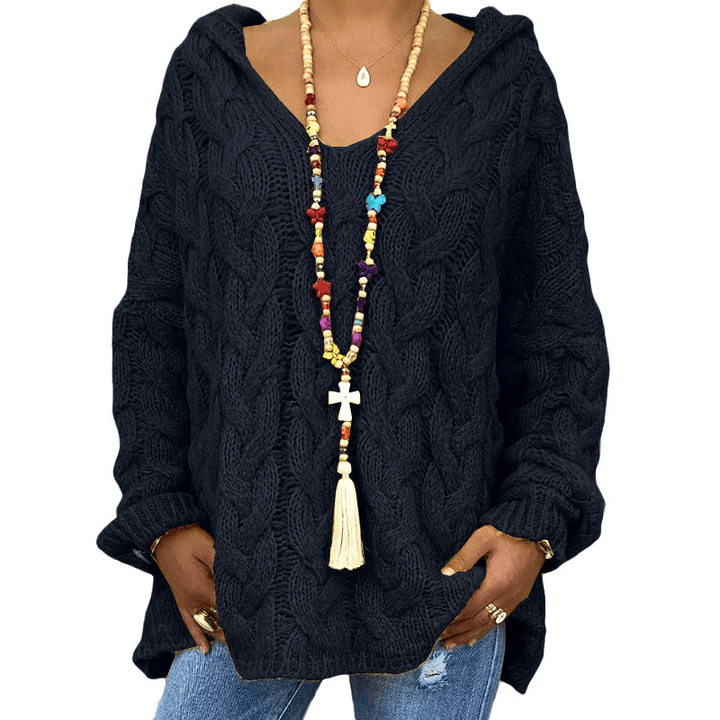 Levoire | Pull Femme Col Rond Élégant Confortable Noir