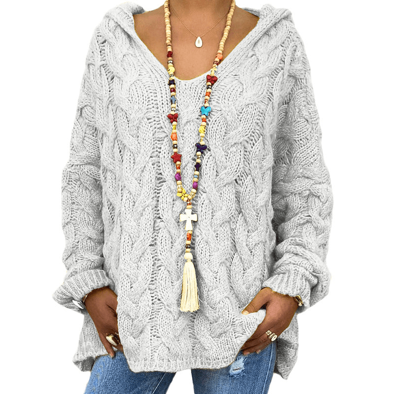 Levoire | Pull Femme Col Rond Élégant Confortable Gris