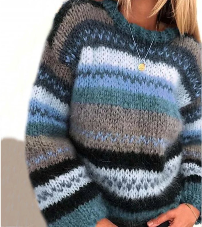 Levoire | Pull En Maille Chaud Bleu