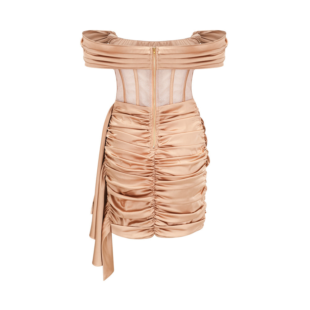 Levoire | Robe Mini Plissée À Épaules Dénudées