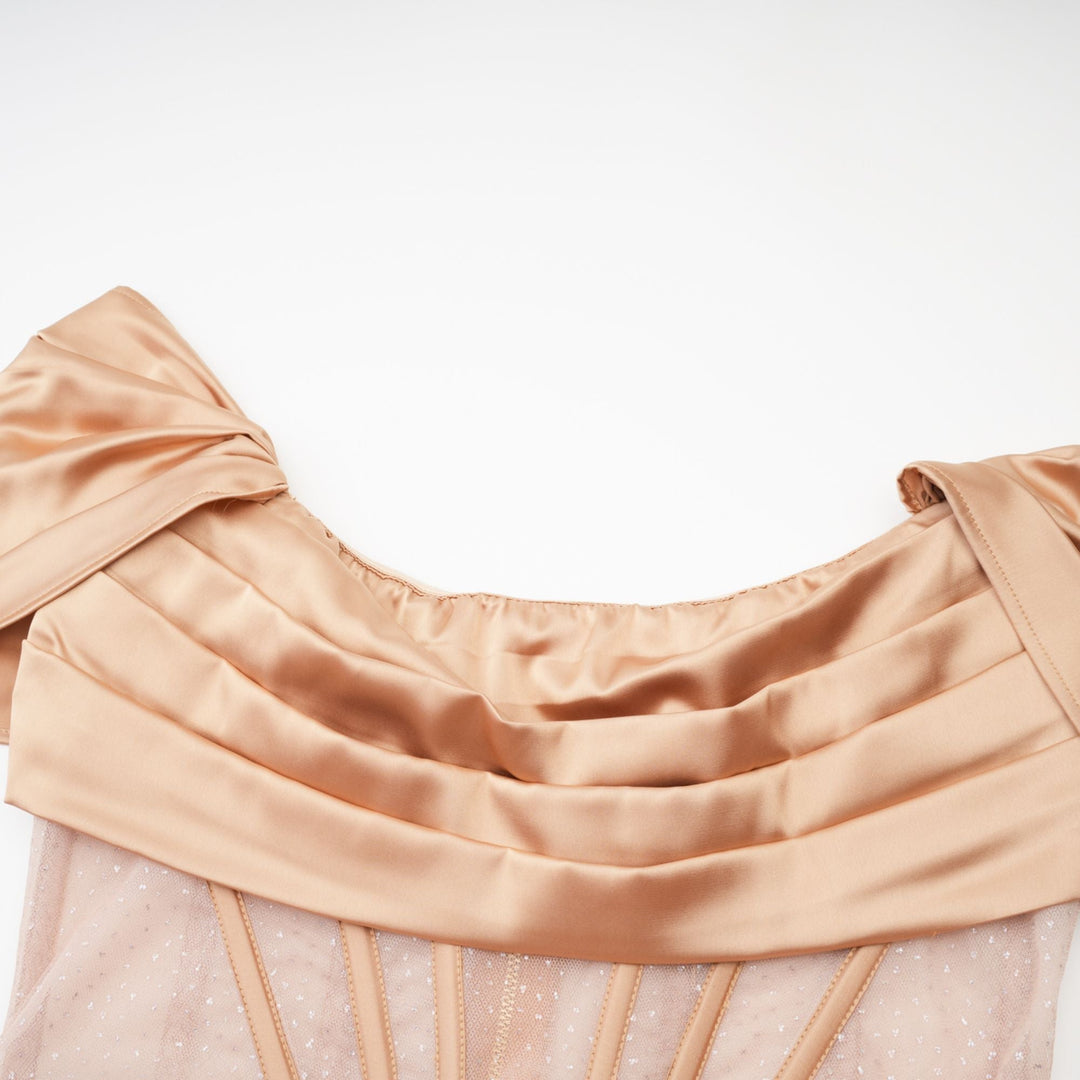 Levoire | Robe Mini Plissée À Épaules Dénudées