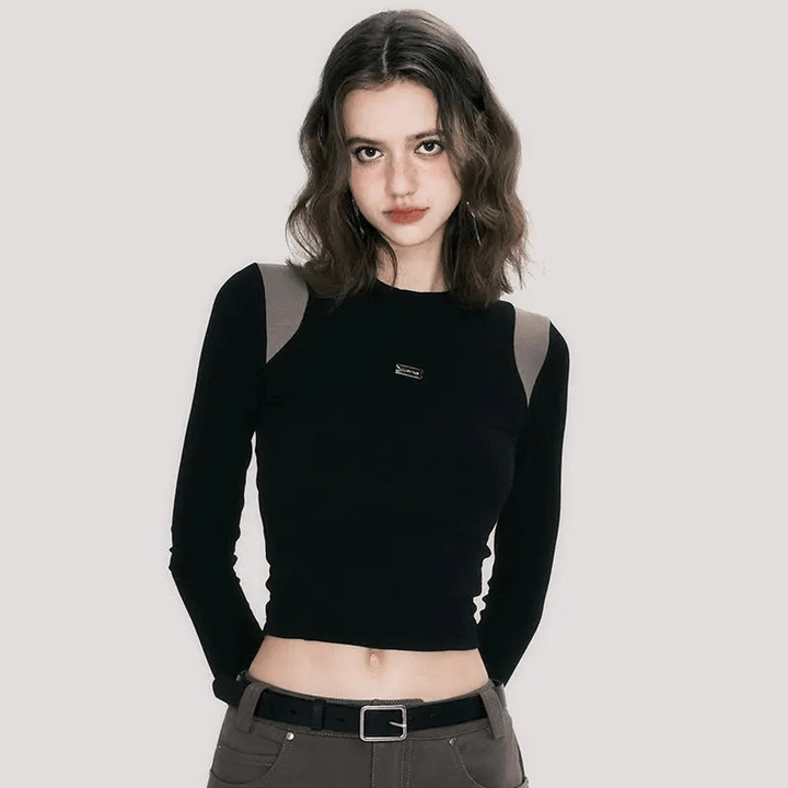 Levoire | Crop top noir manches longues