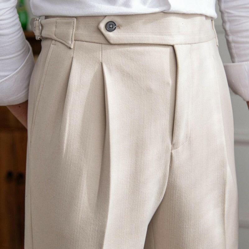 Levoire | Pantalon À Boutons Italiens Avec Fermeture À Glissière Khaki