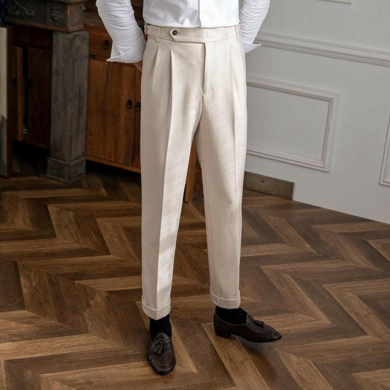 Levoire | Pantalon À Boutons Italiens Avec Fermeture À Glissière