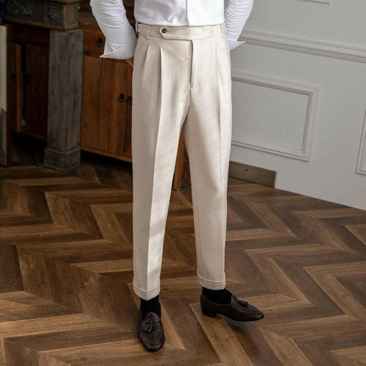 Levoire | Pantalon À Boutons Italiens Avec Fermeture À Glissière