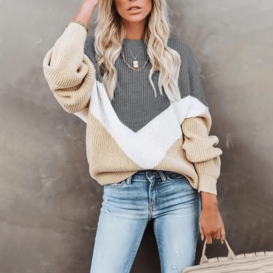 Levoire | Sweat-shirt tricot mode femme Jumper Gilet Gris
