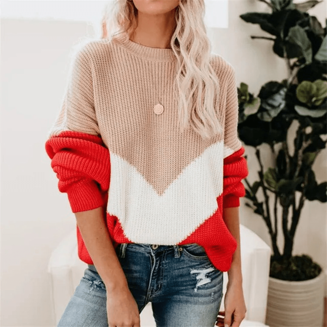 Levoire | Sweat-shirt tricot mode femme Jumper Gilet Beige