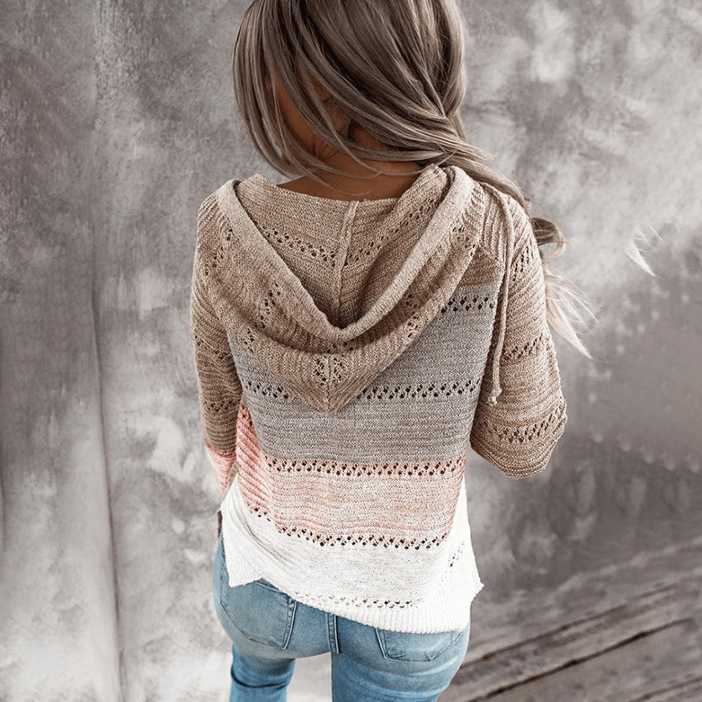 Levoire | Pull en tricot à la mode avec décolleté en V pour femmes, pull, gilet
