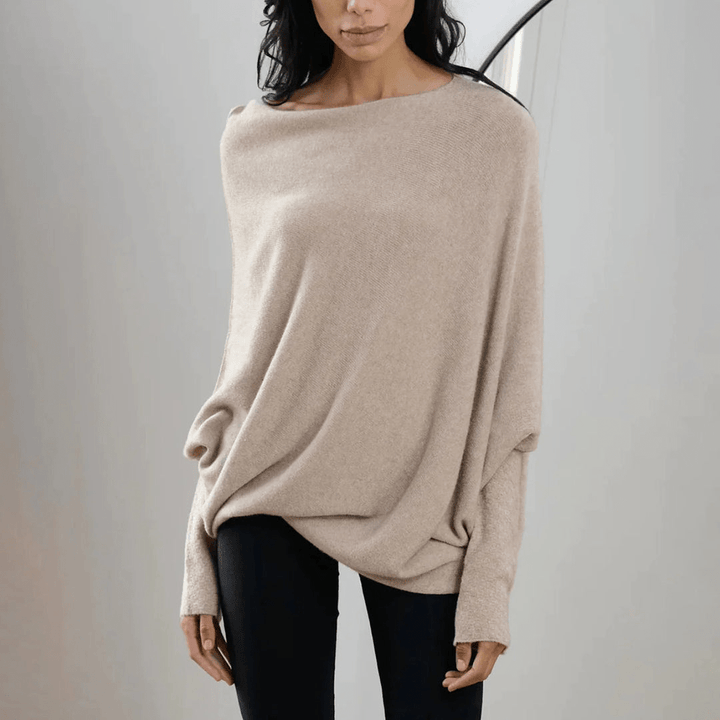 Levoire | Pull polyvalent avec épaules dénudées dames pull gilet Beige Taille unique