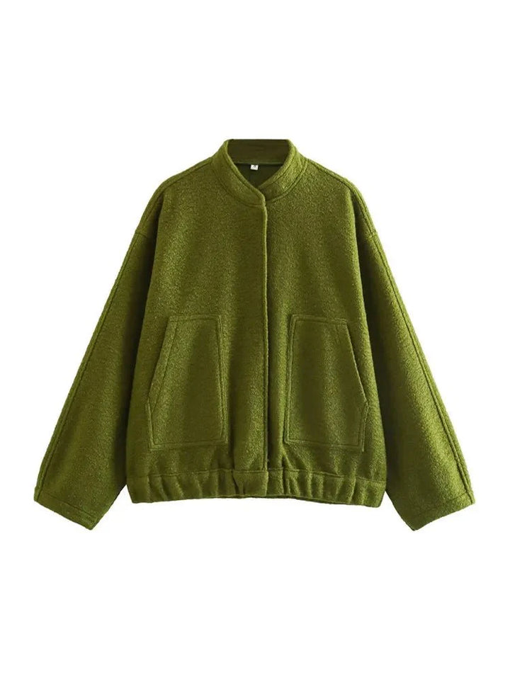 Levoire | Veste Bomber Confortable Grande Taille Vert olive