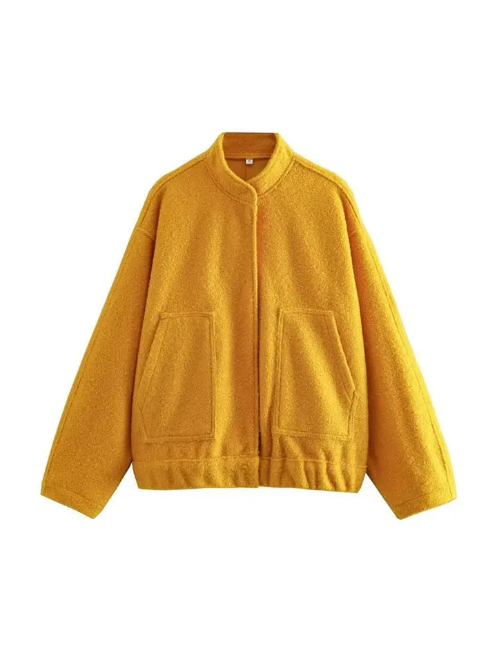 Levoire | Veste Bomber Confortable Grande Taille Jaune