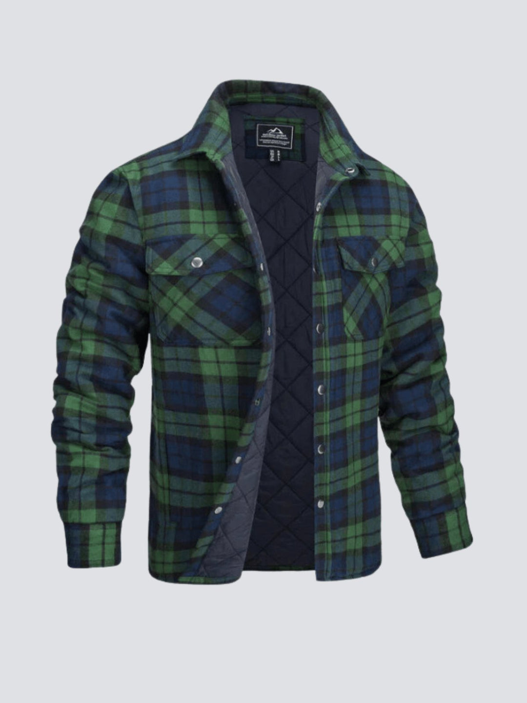 Levoire | Veste à rayures décontractée à manches longues avec bouton Vert