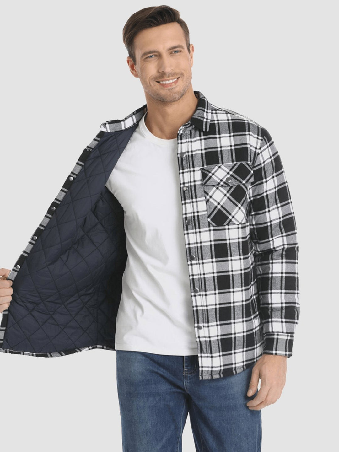Levoire | Veste à rayures décontractée à manches longues avec bouton