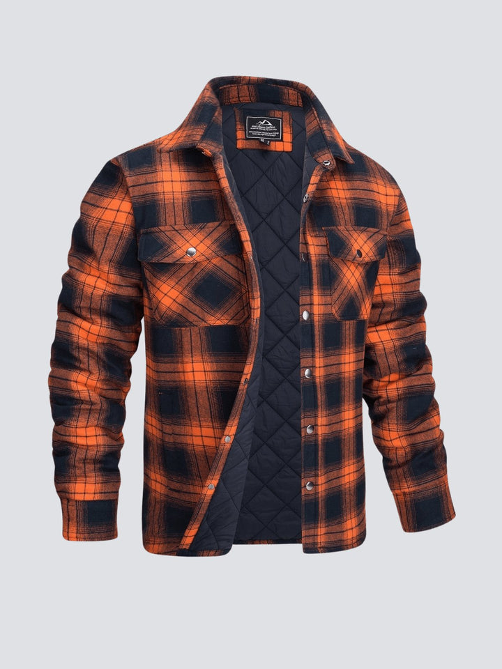Levoire | Veste Rayée À Manches Longues Rennot Avec Boutons Orange
