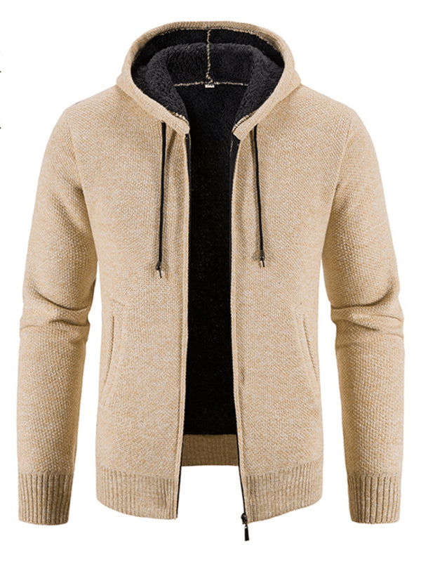 Levoire | Gilet Tricot Zippé Homme Crème