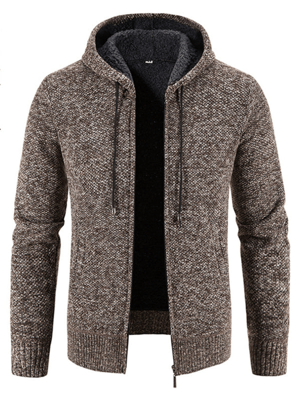 Levoire | Gilet Tricot Zippé Homme Braun