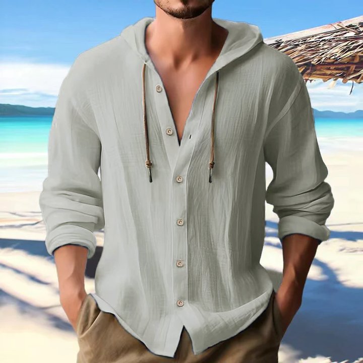 Levoire | Chemise À Manches Longues Pour Hommes Décontractée Et Moderne Gris clair