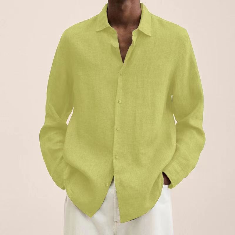 Levoire | Chemise Décontractée Pour Hommes En Coton À Manches Longues A