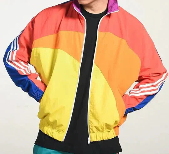 Levoire | Veste De Vent Rétro Stylée Multicolore