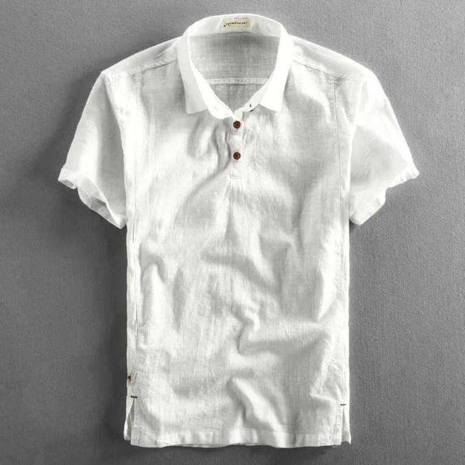 Levoire | Chemise Homme Polo Style Japonais Décontracté & Élégant Blanc