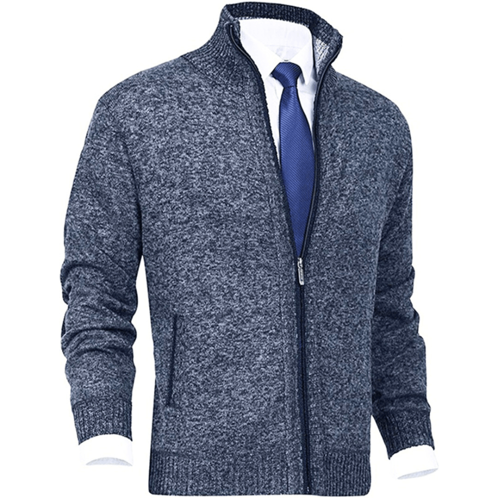 Levoire | Gilets de loisirs avec fermeture éclair pour hommes tendance et polyvalent Bleu marine