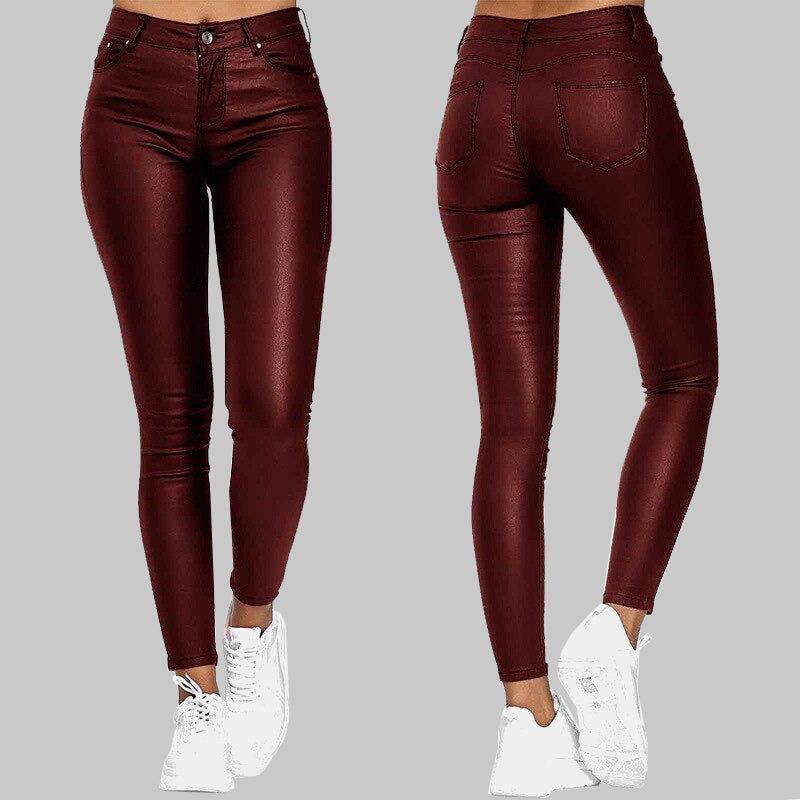Levoire | Pantalon en cuir skinny Rot