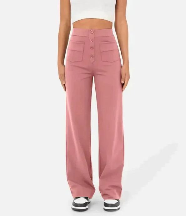 Levoire | Pantalon élastique à taille haute Rosa