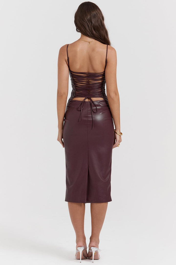 Levoire | Mi-Longue Robe Décolletée Avec Bretelles Dos Nu