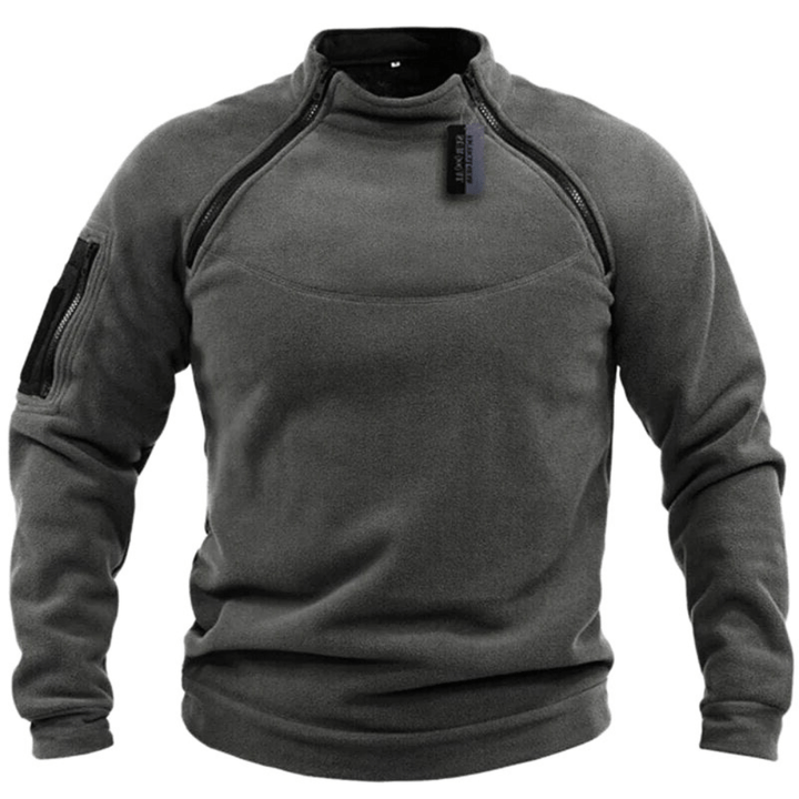 Levoire | Pull homme Pull en polaire tactique homme Chaud & Confortable Gris