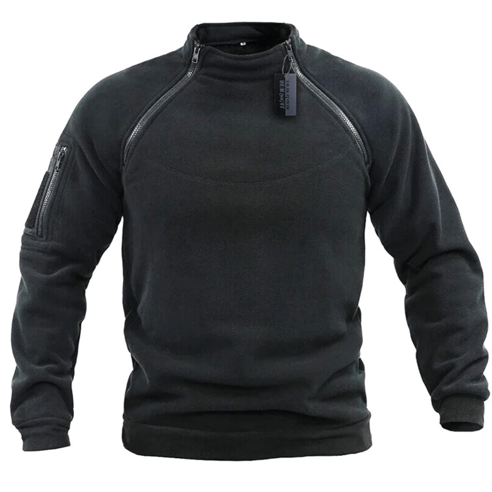 Levoire | Pull homme Pull en polaire tactique homme Chaud & Confortable Noir