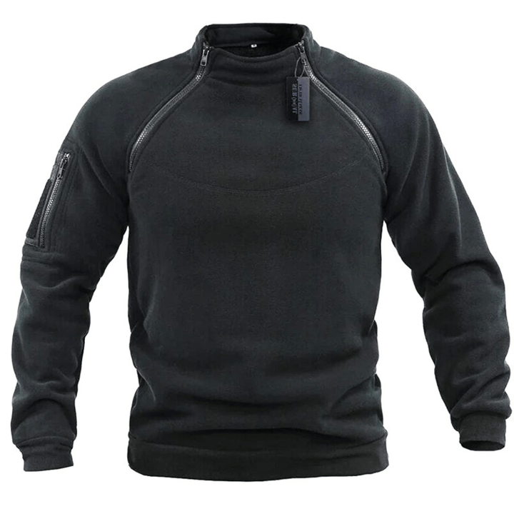 Levoire | Pull homme Pull en polaire tactique homme Chaud & Confortable Noir