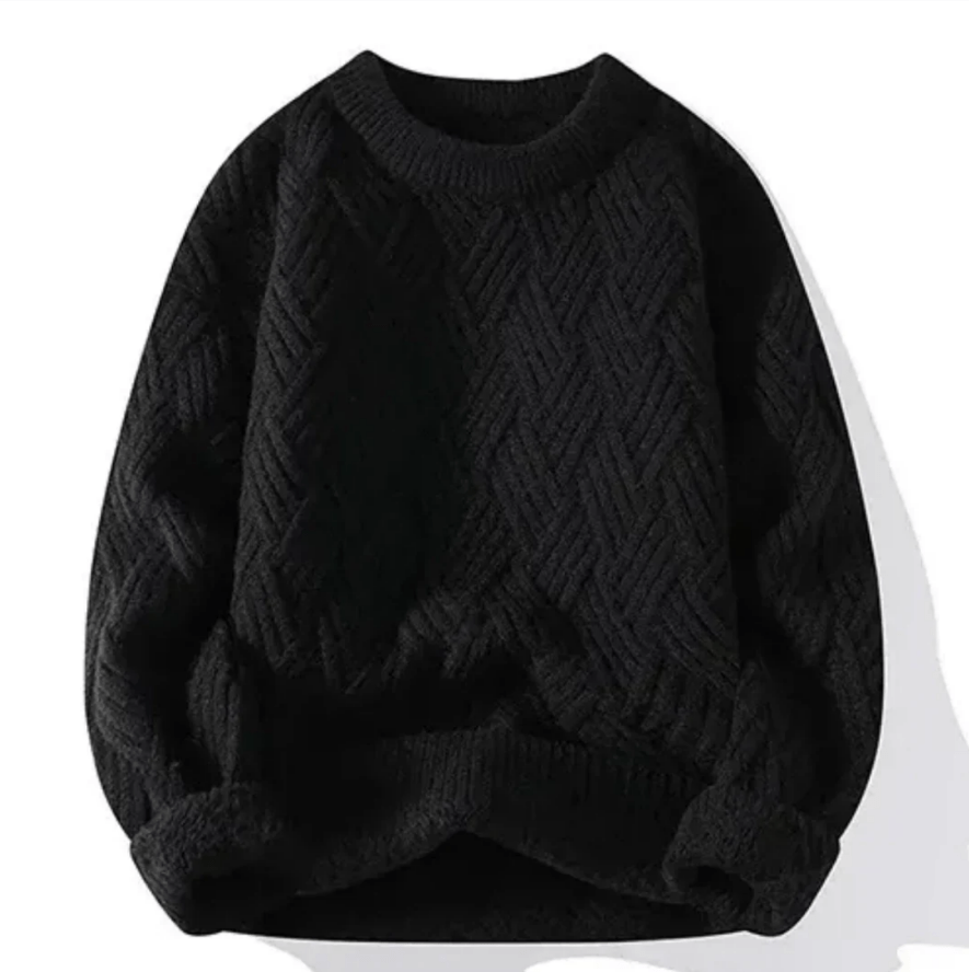 Levoire | Pullover pour hommes chaud et confortable en tricot Noir Style 2