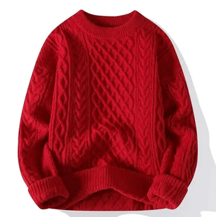 Levoire | Pullover pour hommes chaud et confortable en tricot Rot Stil 1