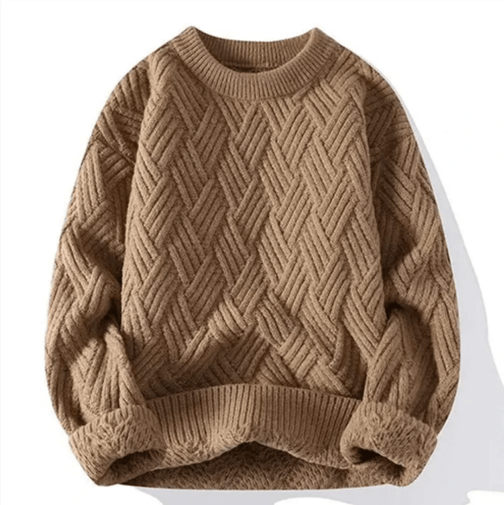 Levoire | Pullover pour hommes chaud et confortable en tricot Khaki Style 2