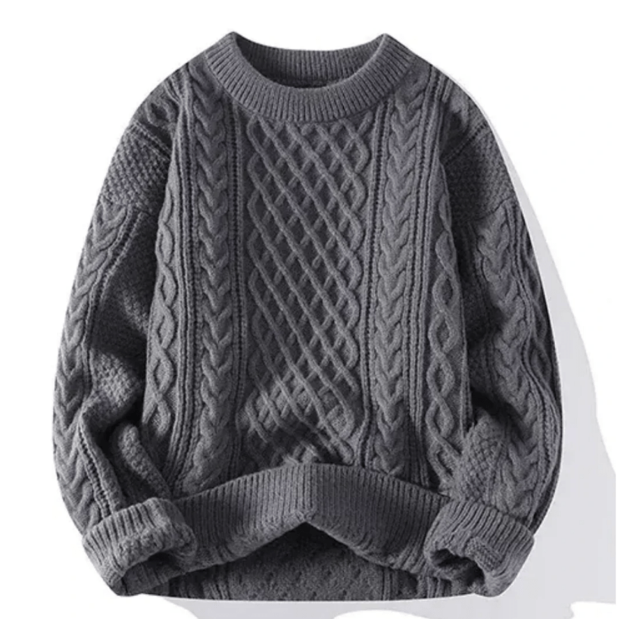 Levoire | Pullover pour hommes chaud et confortable en tricot Gris Style 1