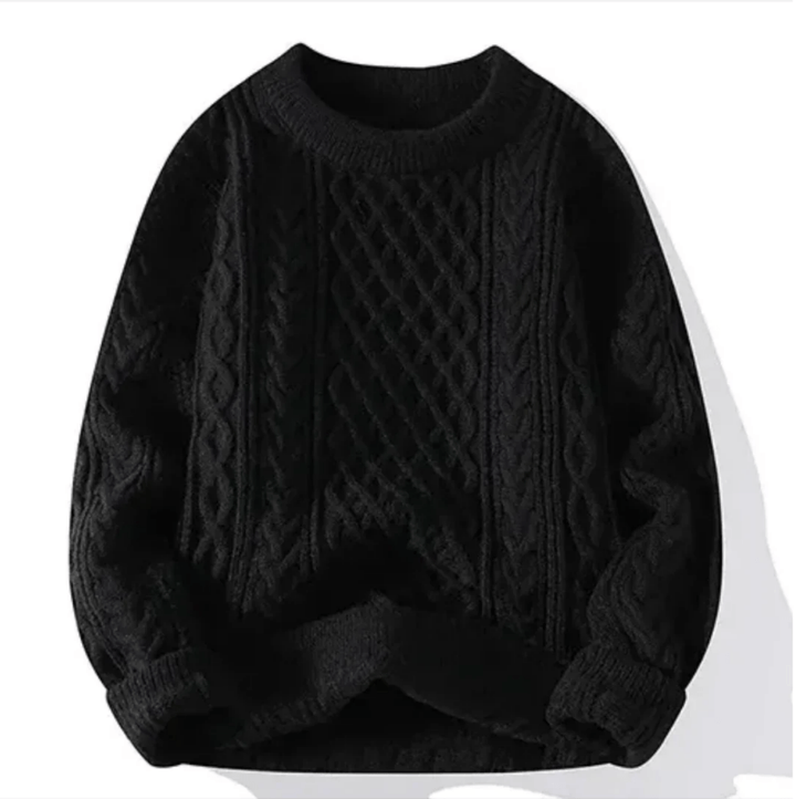 Levoire | Pullover pour hommes chaud et confortable en tricot Noir Style 1