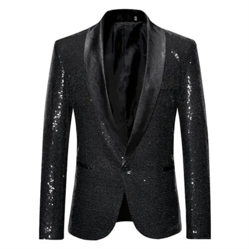 Levoire | Blazer Paillettes Homme Noir