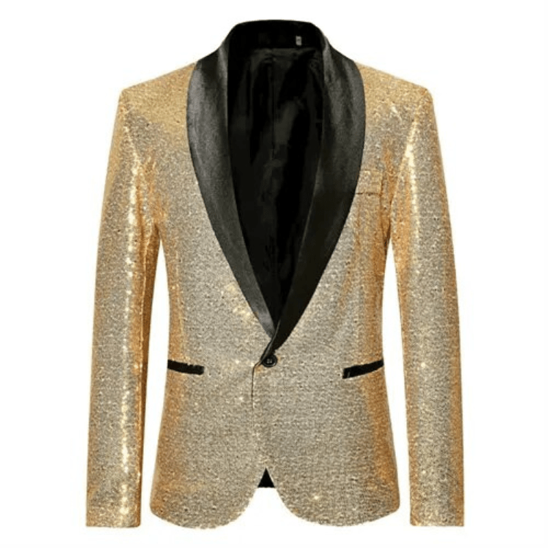 Levoire | Blazer Paillettes Homme Or