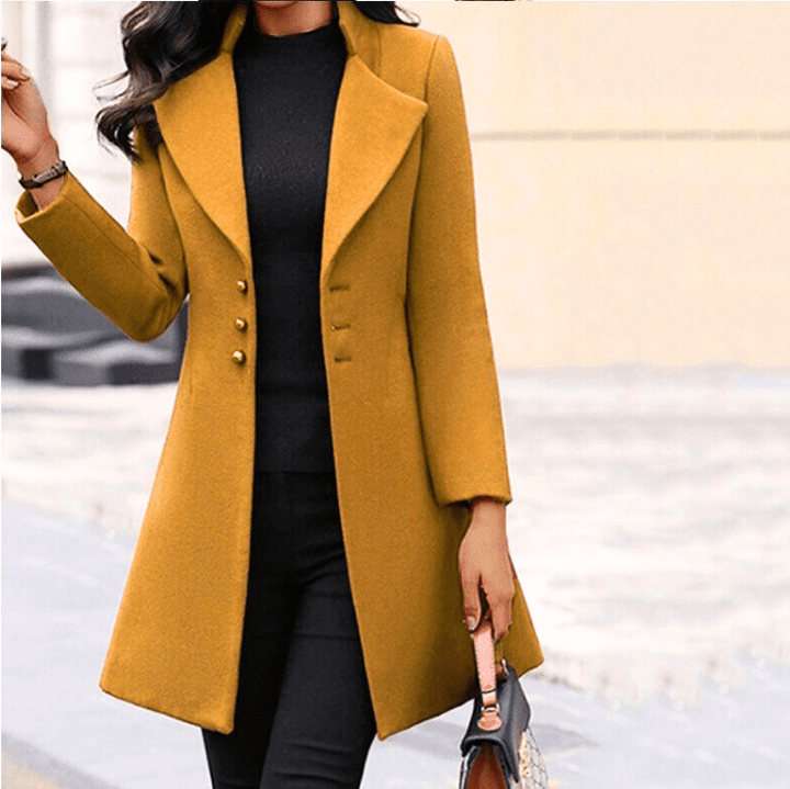 Levoire | Veste Cachemire Femme Chic Chaude Jaune