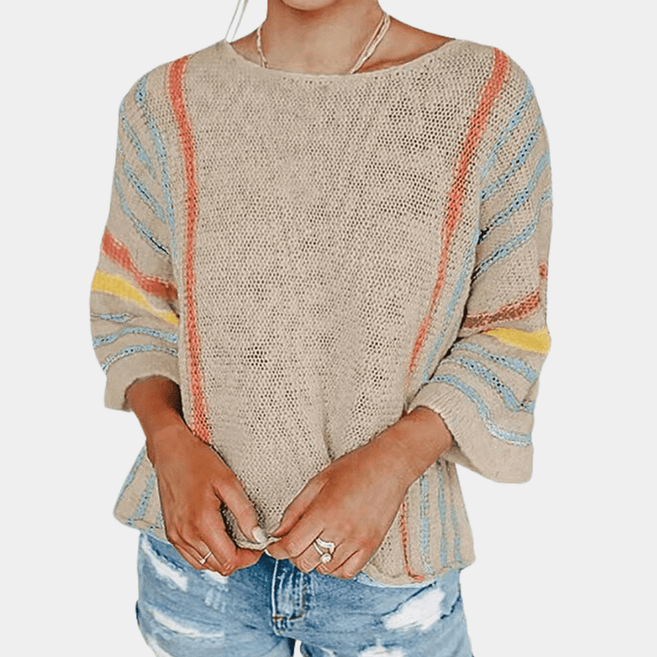 Levoire | Pull élégant femmes sweat-shirt tricot gilet Kaki
