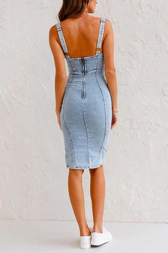 Levoire | Tunique en denim à bretelles ajustables