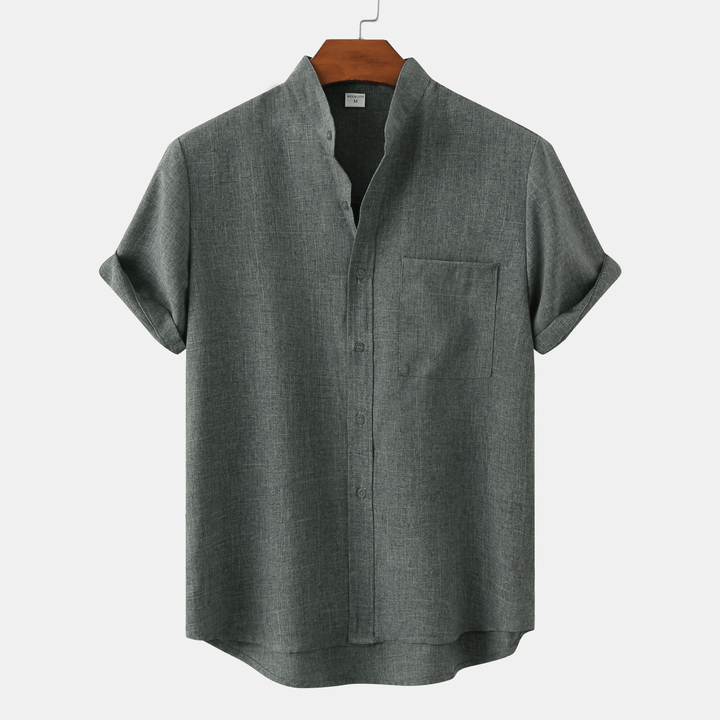 Levoire | Chemise Coton Boutons Homme Vert foncé
