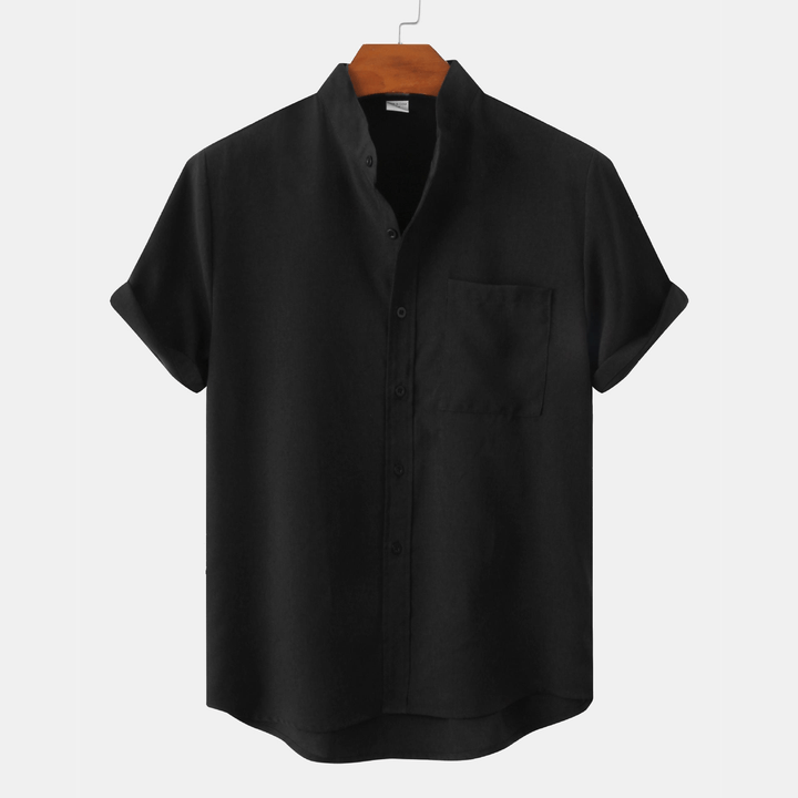 Levoire | Chemise Coton Boutons Homme Noir